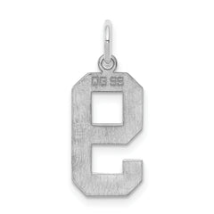Sterling Silver/Rhodium-plated Polished Number 9 Charm