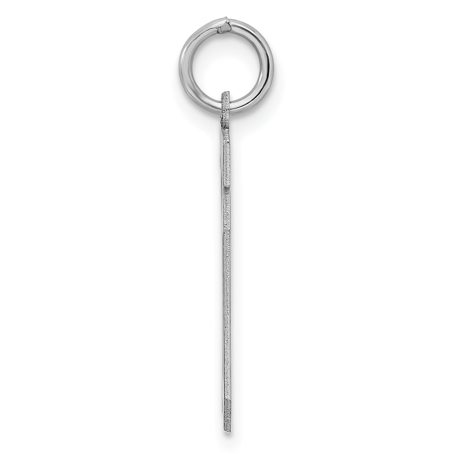 Sterling Silver Rhodium-plated Medium Polished Number 10 Charm Secondary image