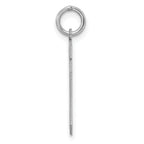 Sterling Silver Rhodium-plated Medium Polished Number 10 Charm