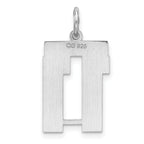 Sterling Silver Rhodium-plated Medium Polished Number 11 Charm