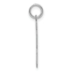 Sterling Silver Rhodium-plated Medium Polished Number 13 Charm