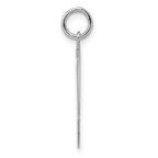 Sterling Silver Rhodium-plated Medium Polished Number 14 Charm