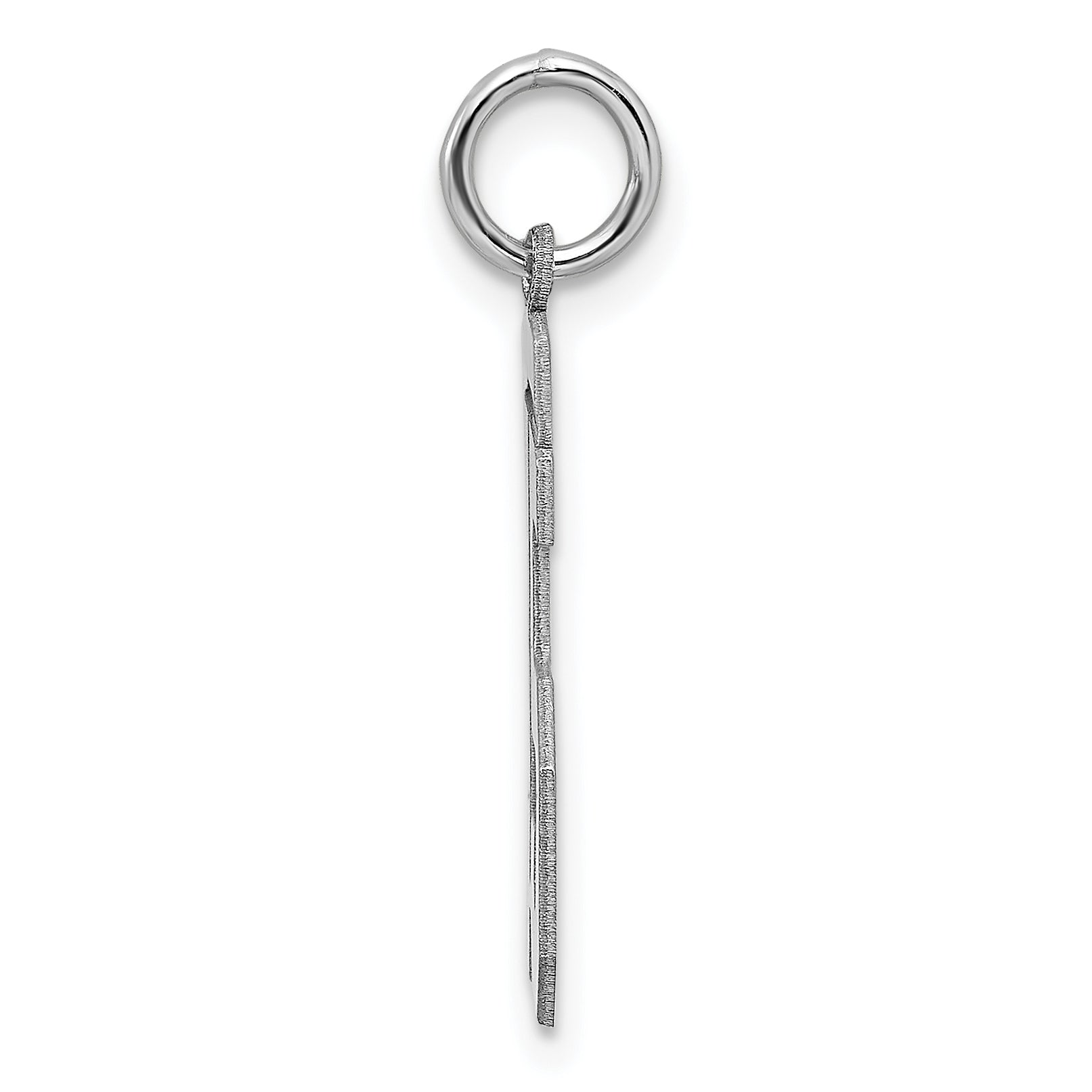 Sterling Silver Rhodium-plated Medium Polished Number 15 Charm Secondary image