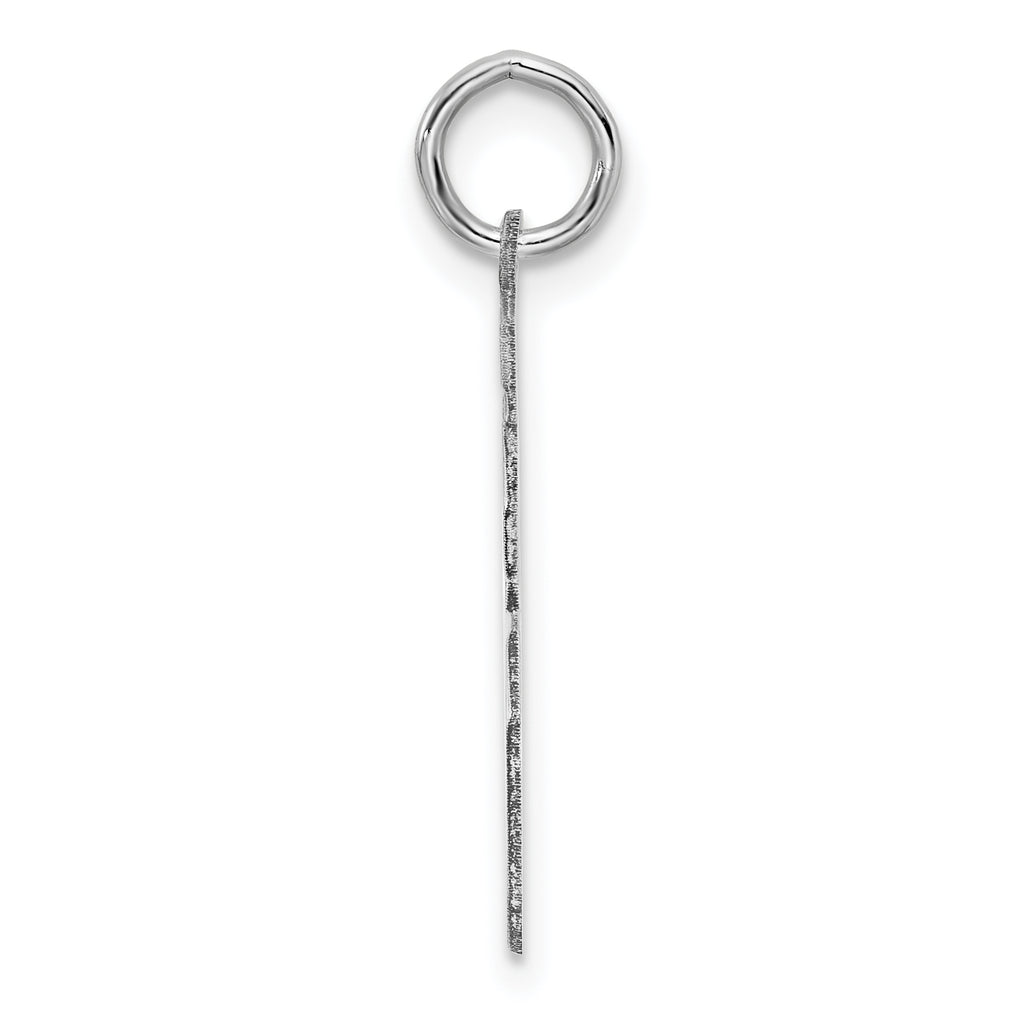 Sterling Silver Rhodium-plated Medium Polished Number 16 Charm