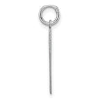 Sterling Silver Rhodium-plated Medium Polished Number 17 Charm