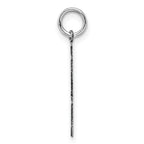 Sterling Silver Rhodium-plated Medium Polished Number 18 Charm
