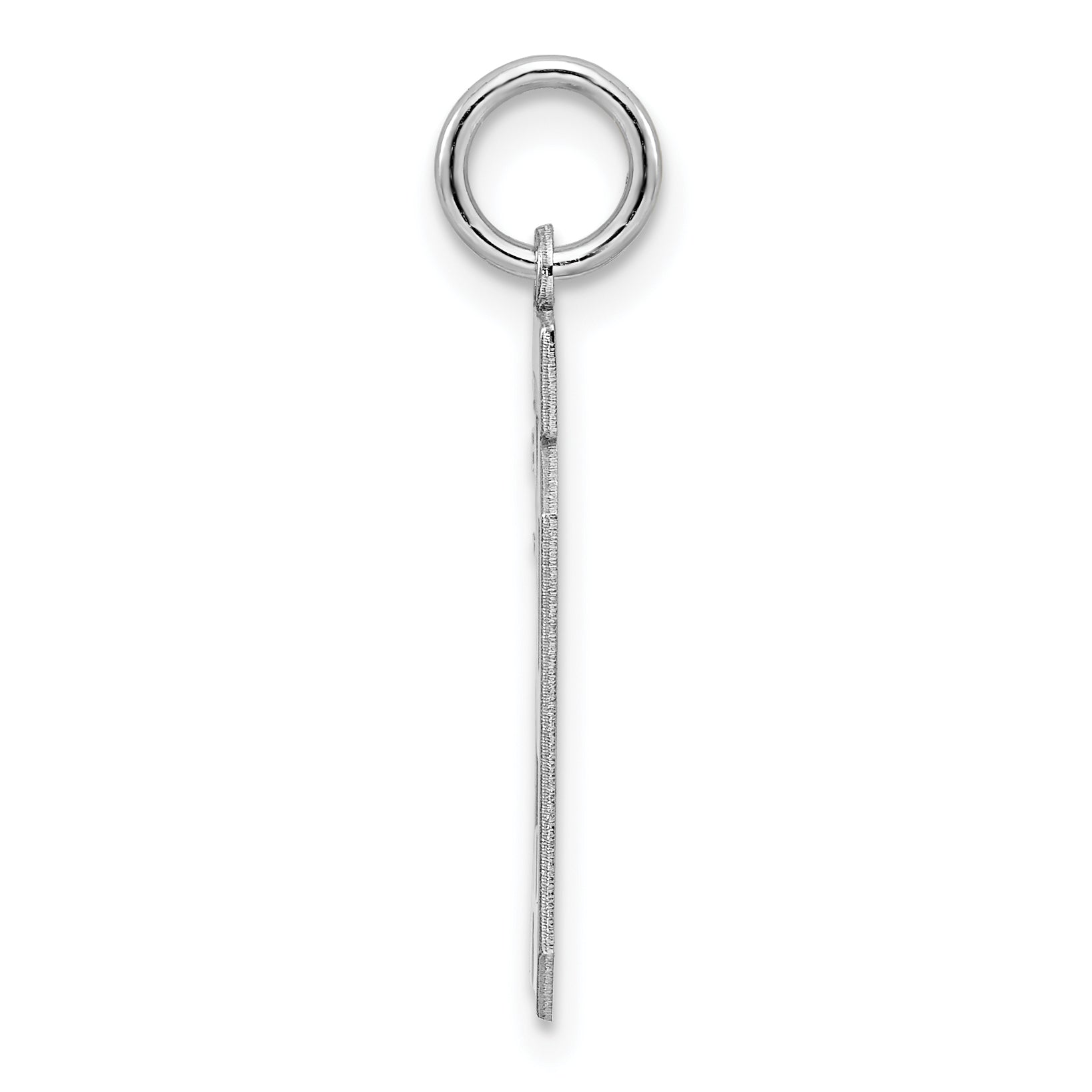 Sterling Silver Rhodium-plated Medium Polished Number 19 Charm Secondary image