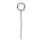 Sterling Silver Rhodium-plated Medium Polished Number 19 Charm