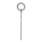 Sterling Silver Rhodium-plated Medium Polished Number 20 Charm