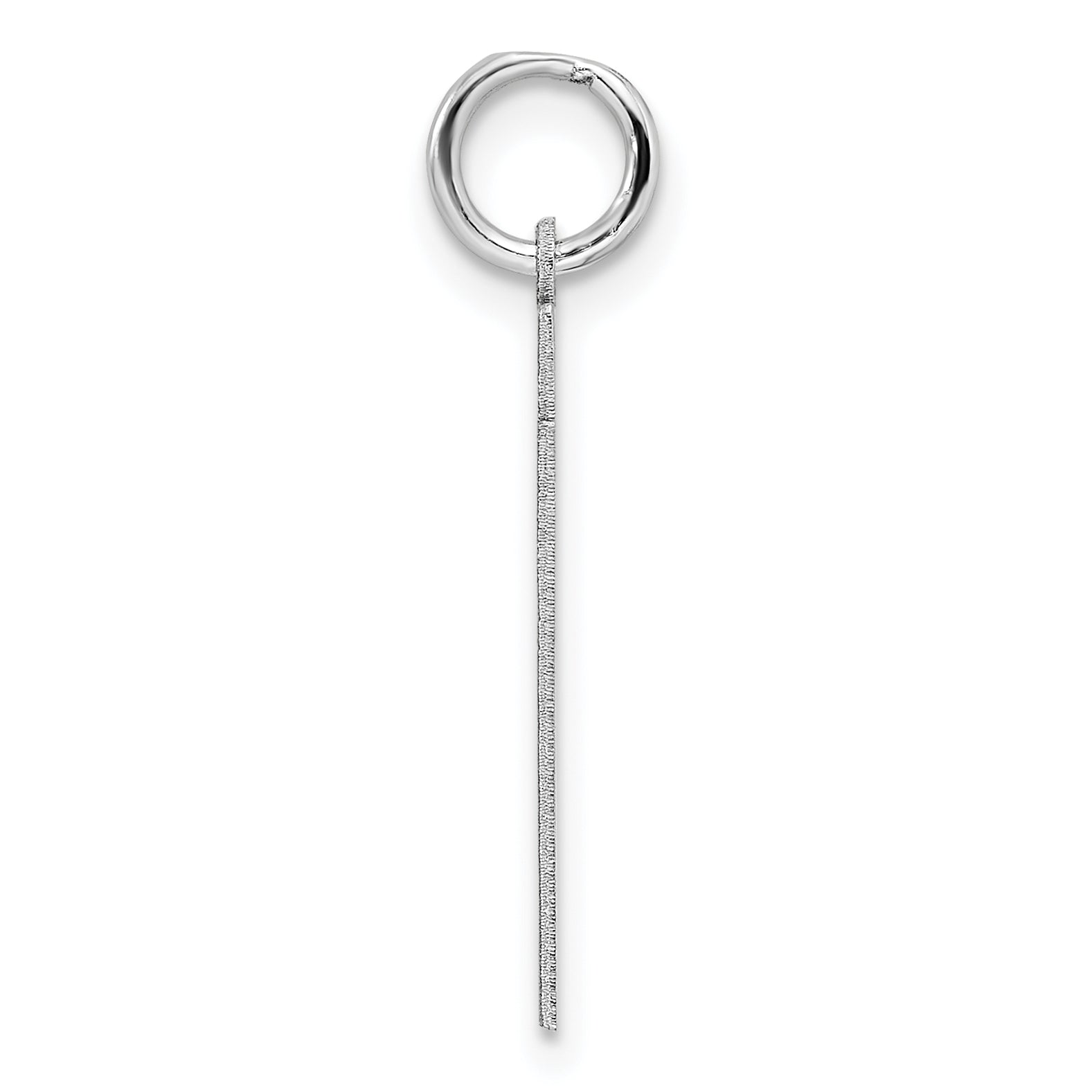 Sterling Silver Rhodium-plated Medium Polished Number 21 Charm Secondary image