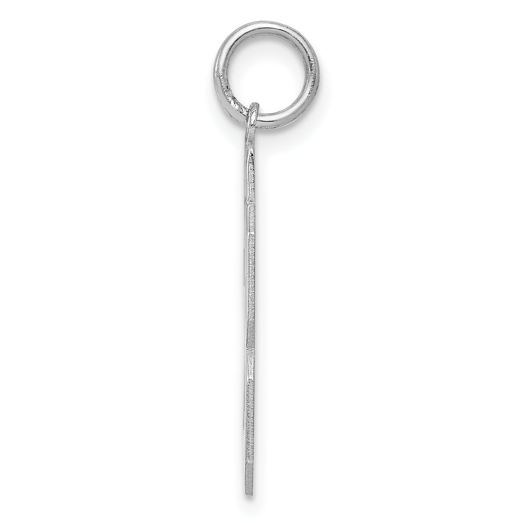 Sterling Silver/Rhodium-plated Polished Number 23 Charm