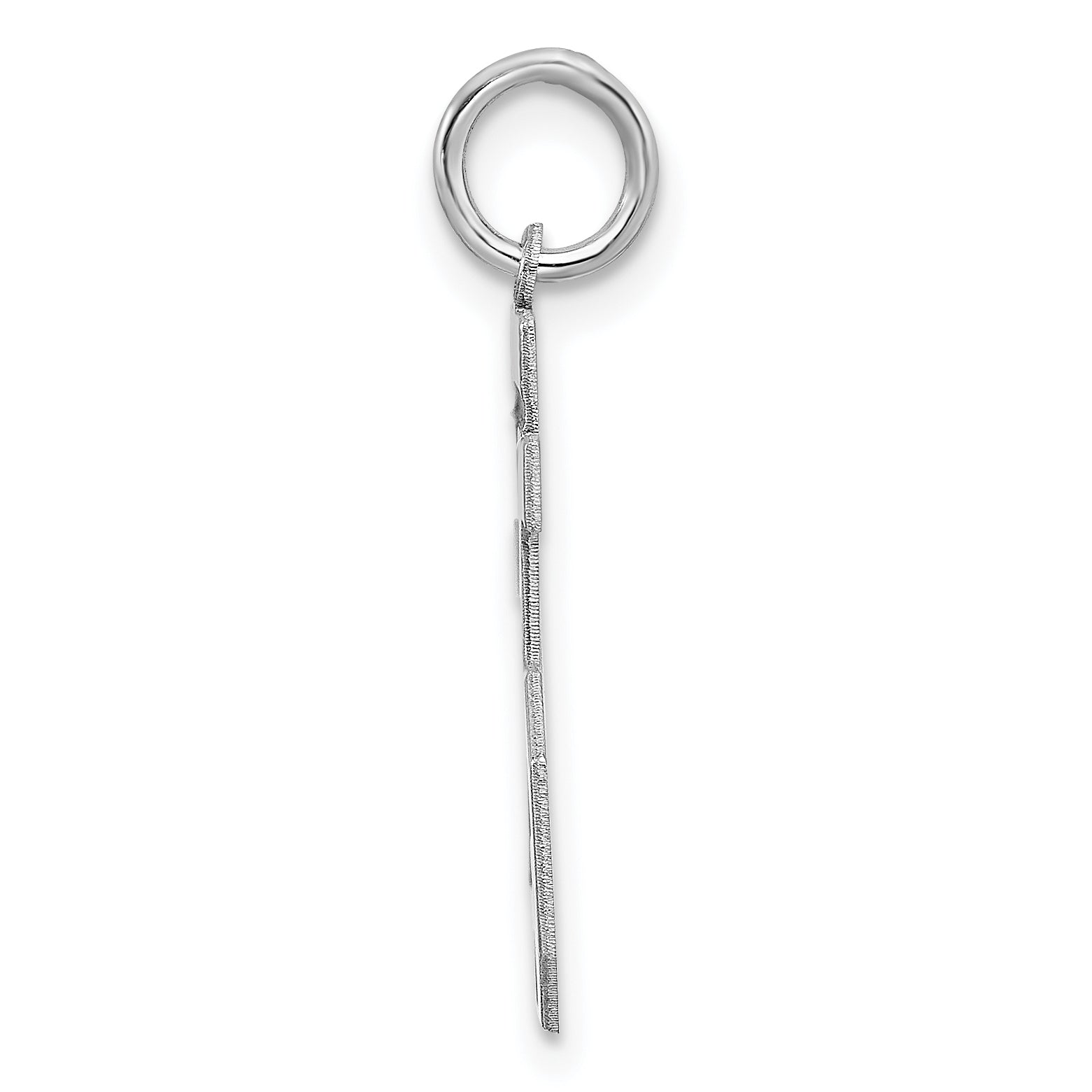 Sterling Silver Rhodium-plated Medium Polished Number 25 Charm Secondary image