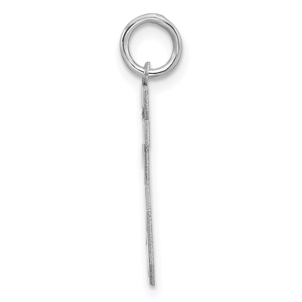 Sterling Silver Rhodium-plated Medium Polished Number 25 Charm