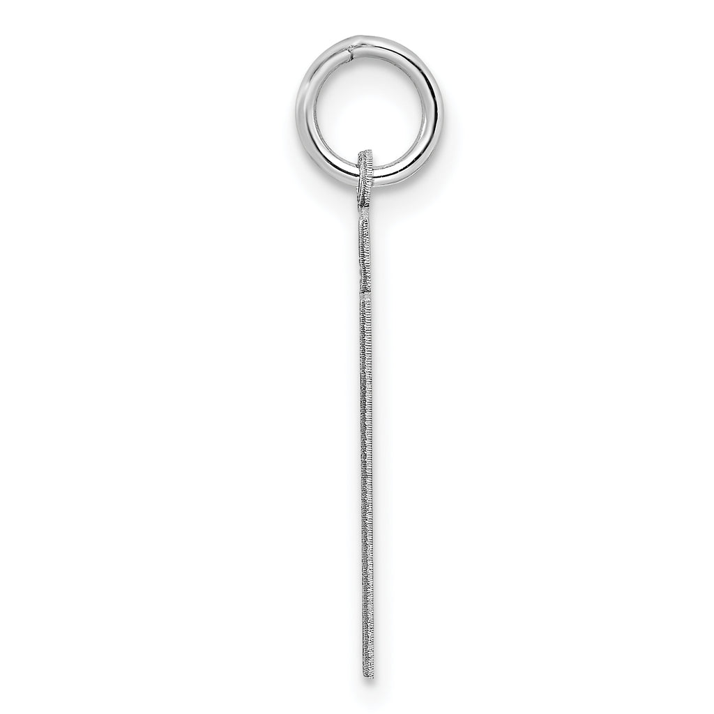 Sterling Silver Rhodium-plated Medium Polished Number 27 Charm