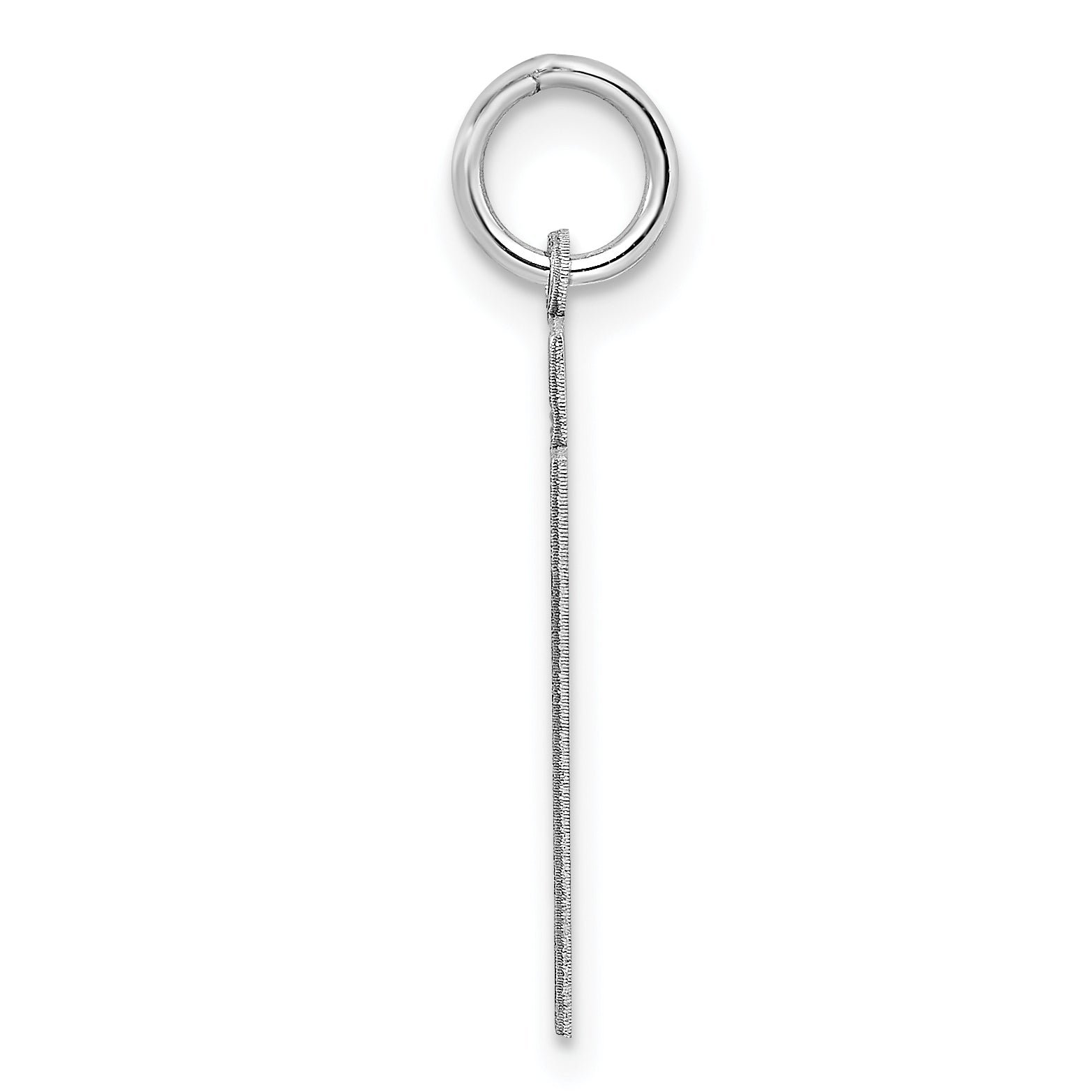 Sterling Silver Rhodium-plated Medium Polished Number 27 Charm