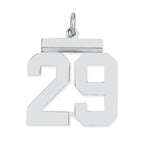 Sterling/Silver Rhodium-plated Polished Number 29 Charm