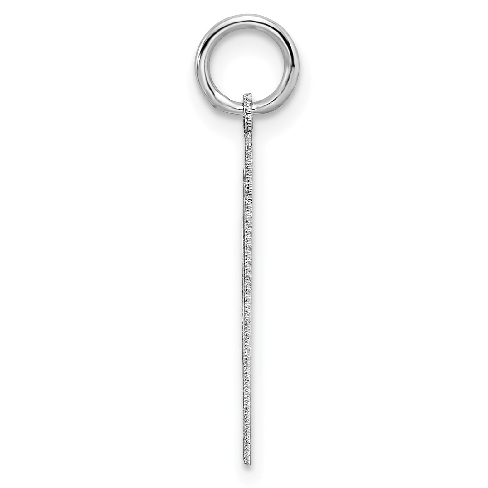 Sterling Silver Rhodium-plated Medium Polished Number 31 Charm Secondary image