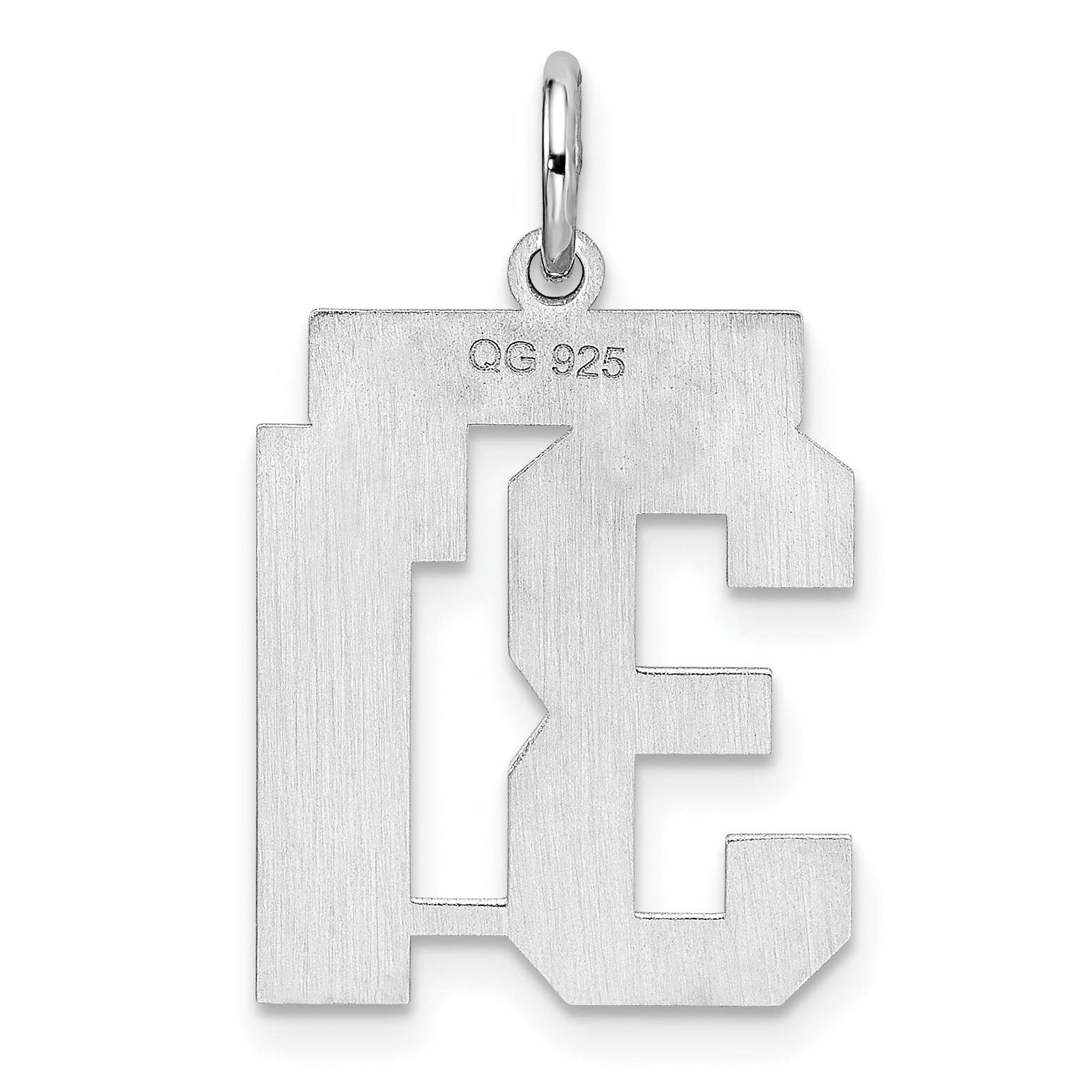 Sterling Silver Rhodium-plated Medium Polished Number 31 Charm