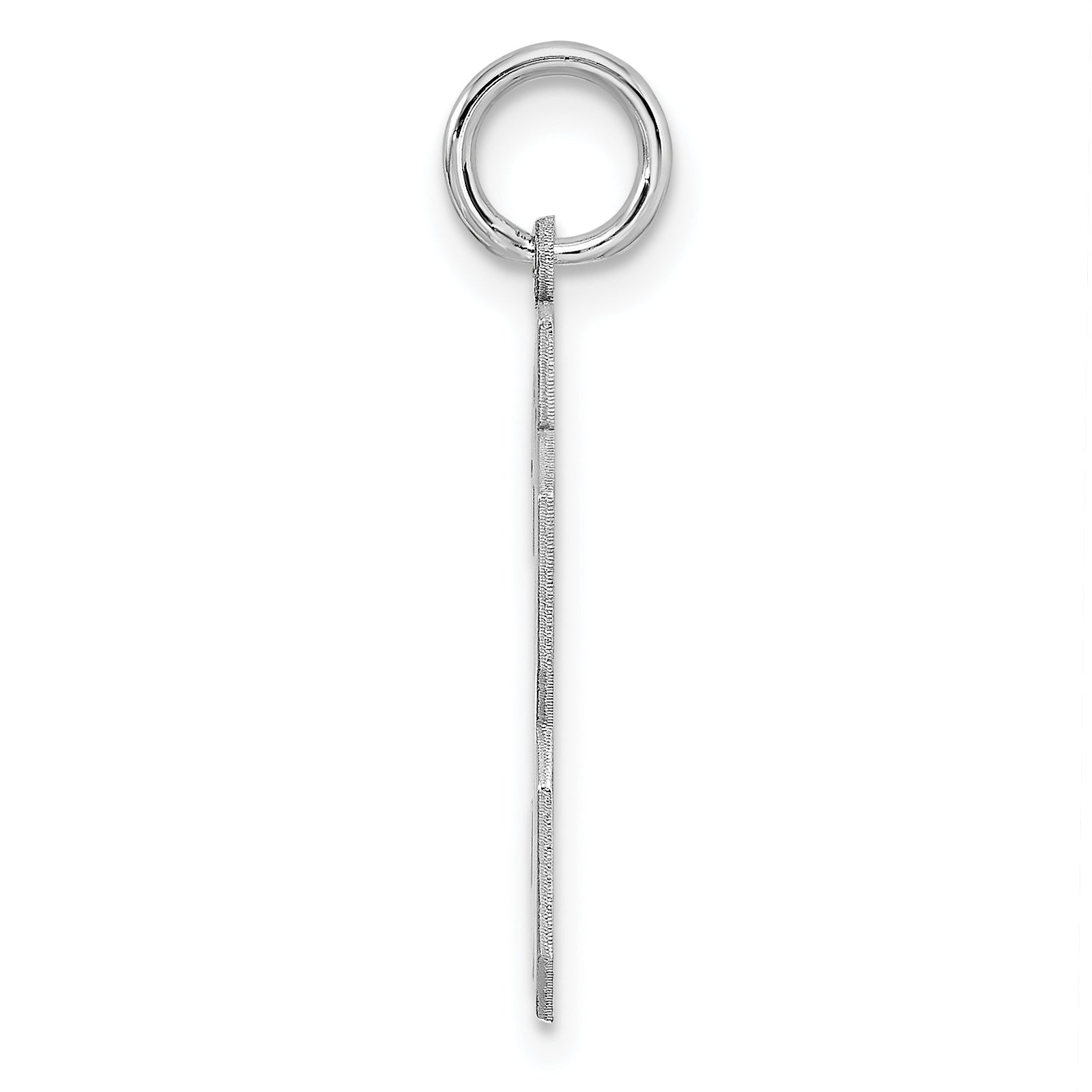 Sterling Silver Rhodium-plated Medium Polished Number 33 Charm Secondary image
