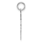 Sterling Silver Rhodium-plated Medium Polished Number 36 Charm