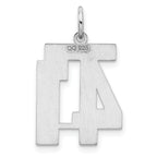 Sterling Silver Rhodium-plated Medium Polished Number 41 Charm