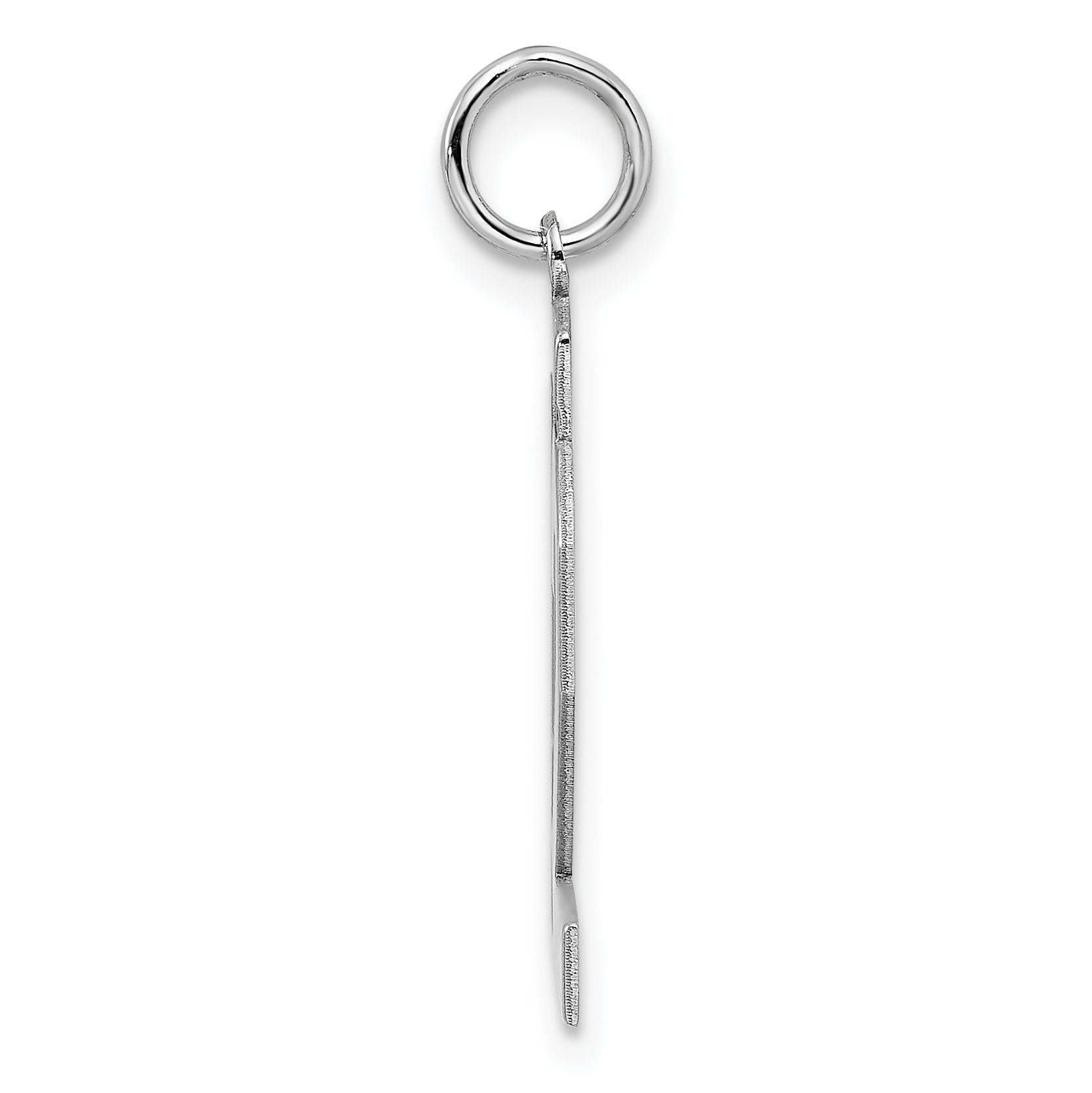 Sterling Silver Rhodium-plated Medium Polished Number 42 Charm Secondary image