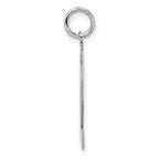 Sterling Silver Rhodium-plated Medium Polished Number 42 Charm