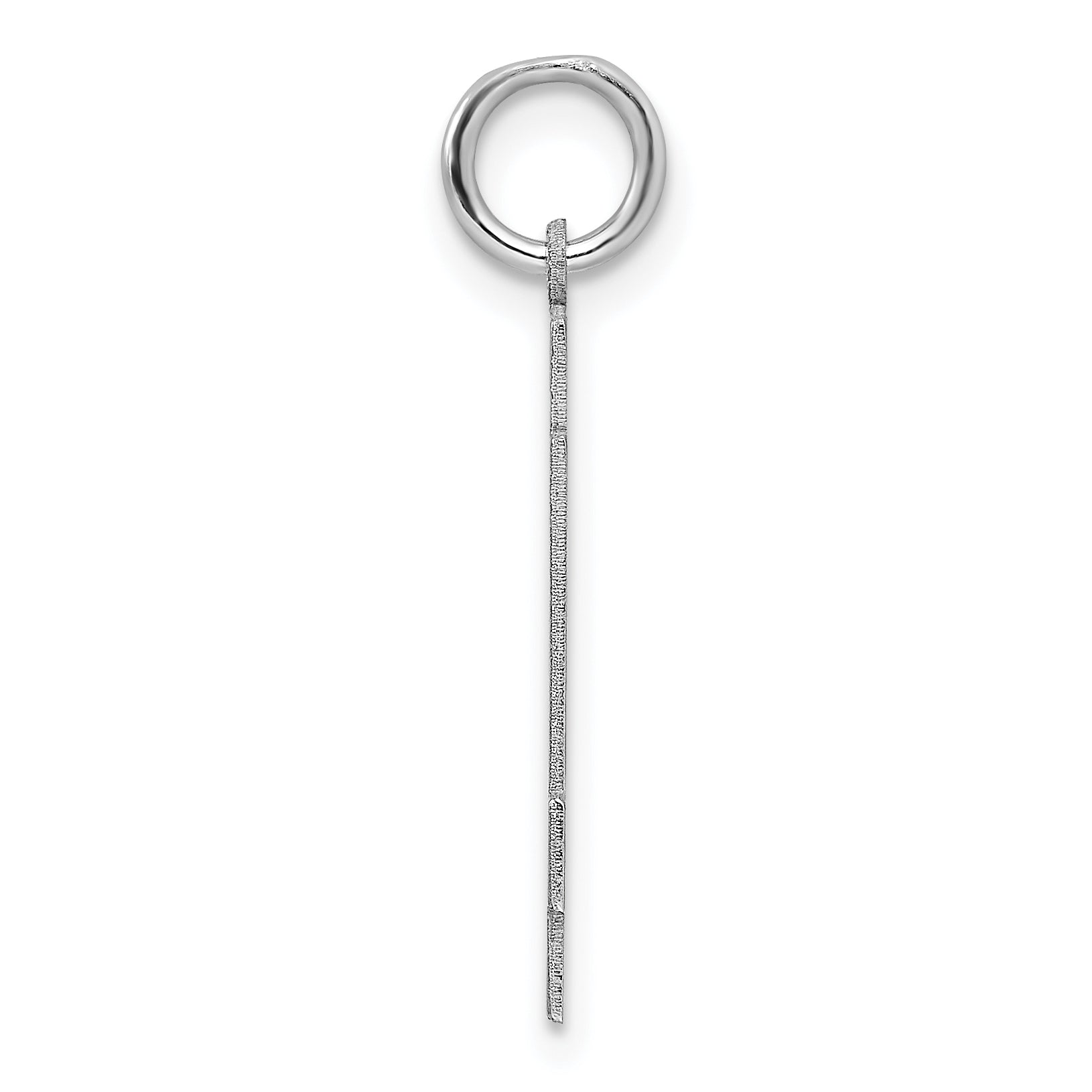 Sterling Silver Rhodium-plated Medium Polished Number 44 Charm Secondary image