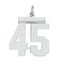 Sterling/Silver Rhodium-plated Polished Number 45 Charm