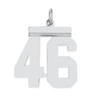Sterling/Silver Rhodium-plated Polished Number 46 Charm