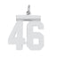 Sterling/Silver Rhodium-plated Polished Number 46 Charm