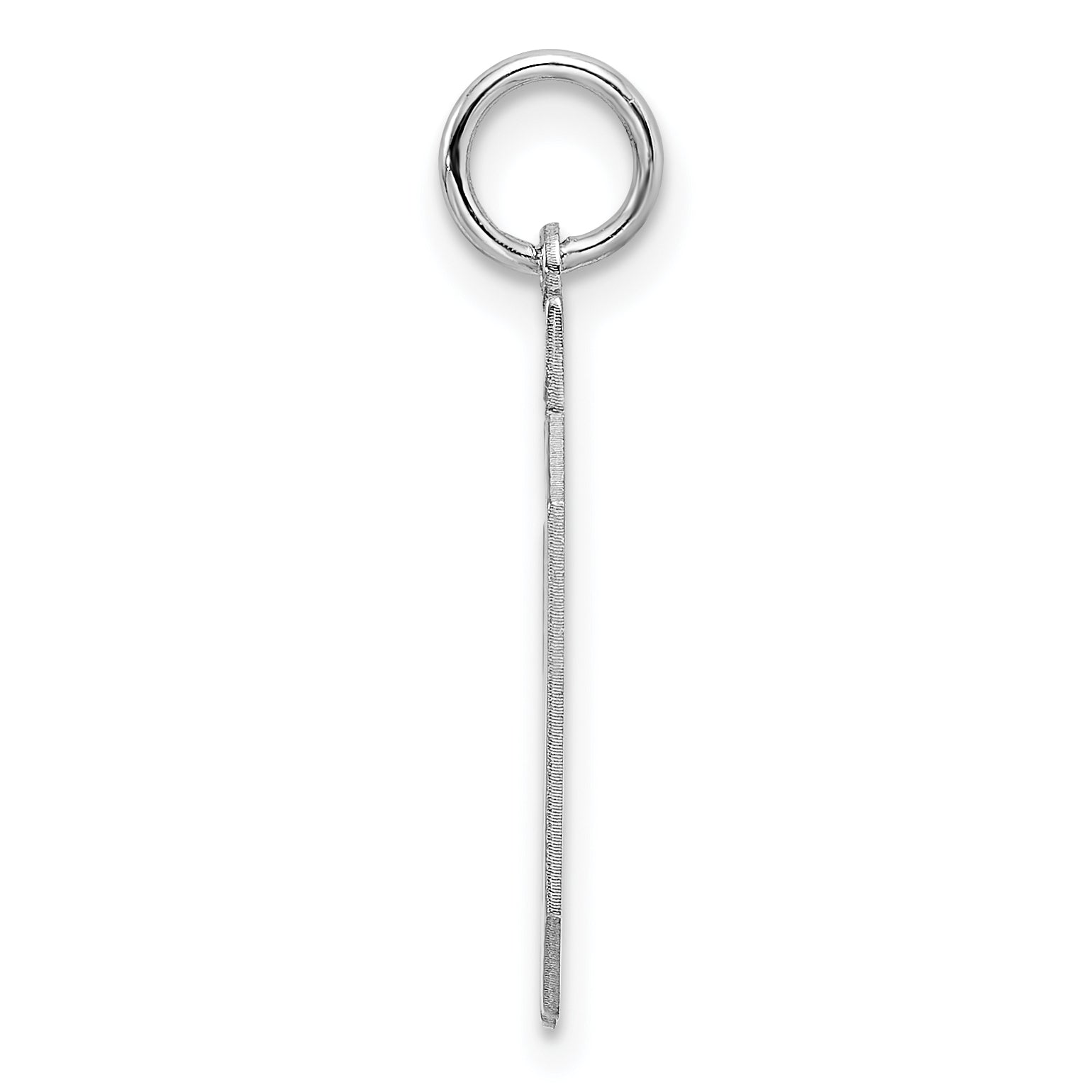 Sterling Silver Rhodium-plated Medium Polished Number 50 Charm
