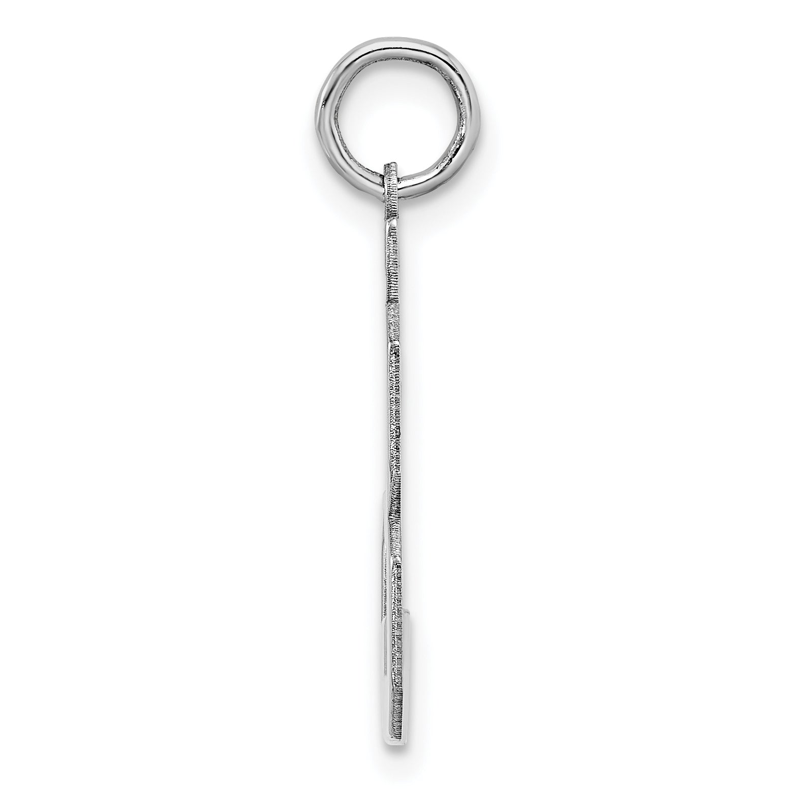 Sterling Silver Rhodium-plated Medium Polished Number 53 Charm Secondary image