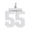 Sterling/Silver Rhodium-plated Polished Number 55 Charm
