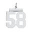 Sterling/Silver Rhodium-plated Polished Number 58 Charm