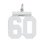 Sterling/Silver Rhodium-plated Polished Number 60 Charm