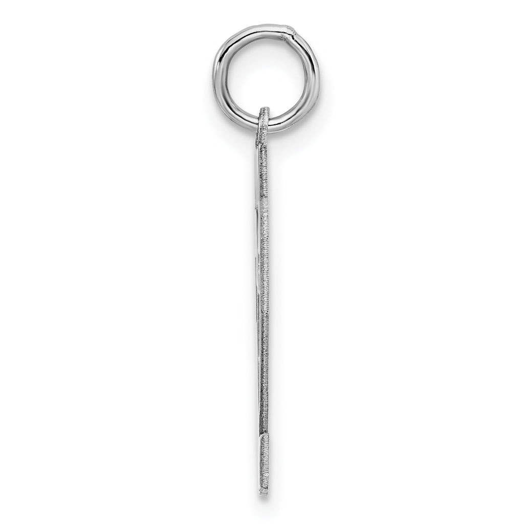Sterling Silver Rhodium-plated Medium Polished Number 62 Charm
