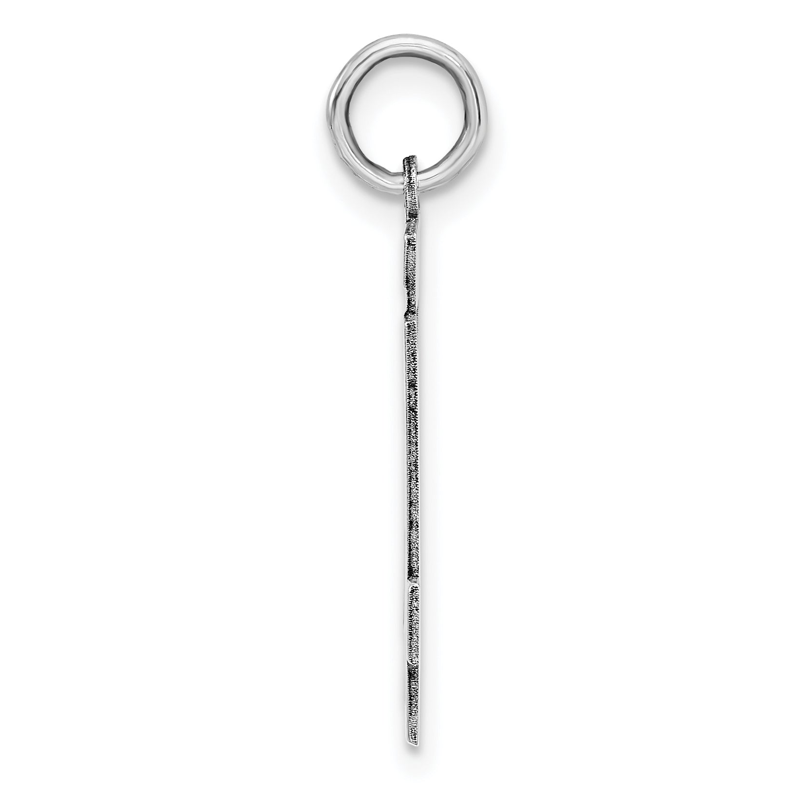 Sterling Silver Rhodium-plated Medium Polished Number 64 Charm Secondary image