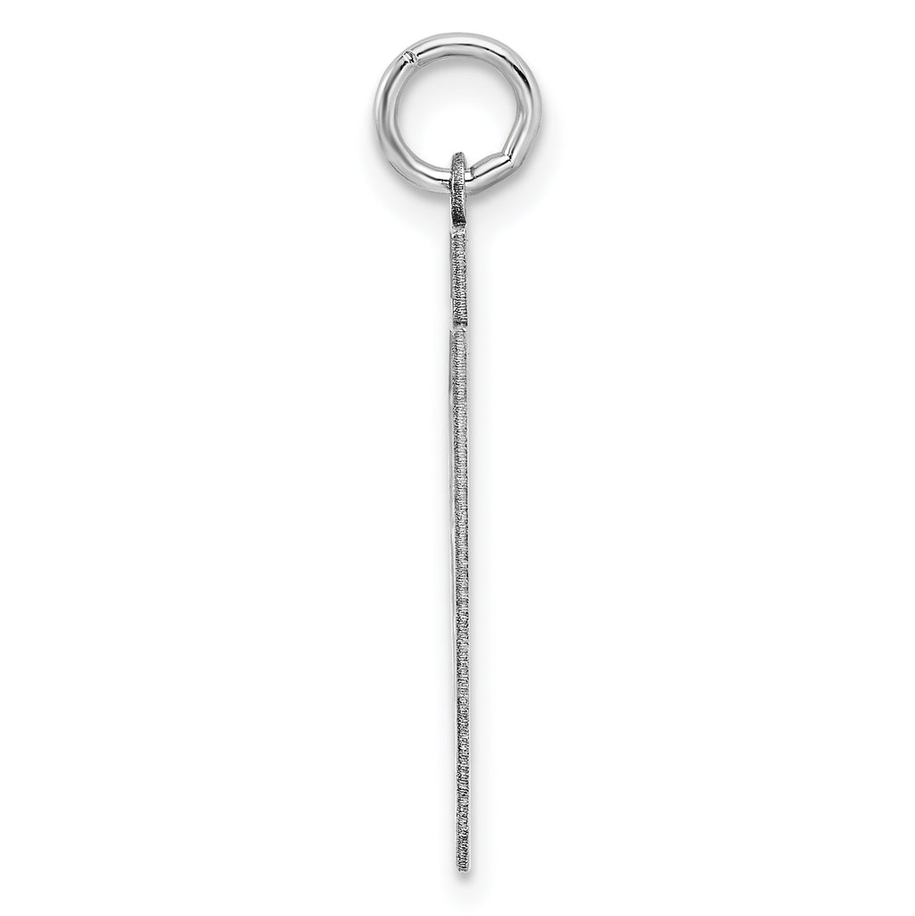 Sterling Silver Rhodium-plated Medium Polished Number 67 Charm