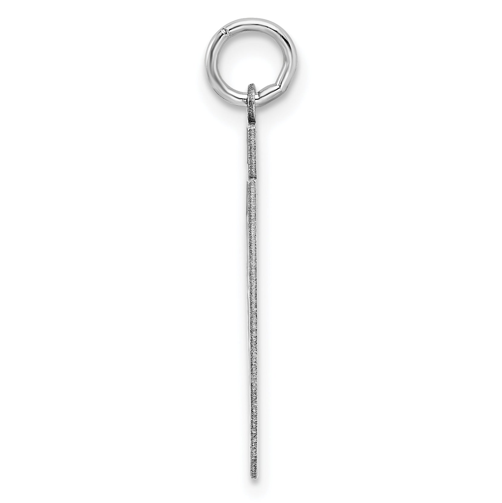 Sterling Silver Rhodium-plated Medium Polished Number 67 Charm