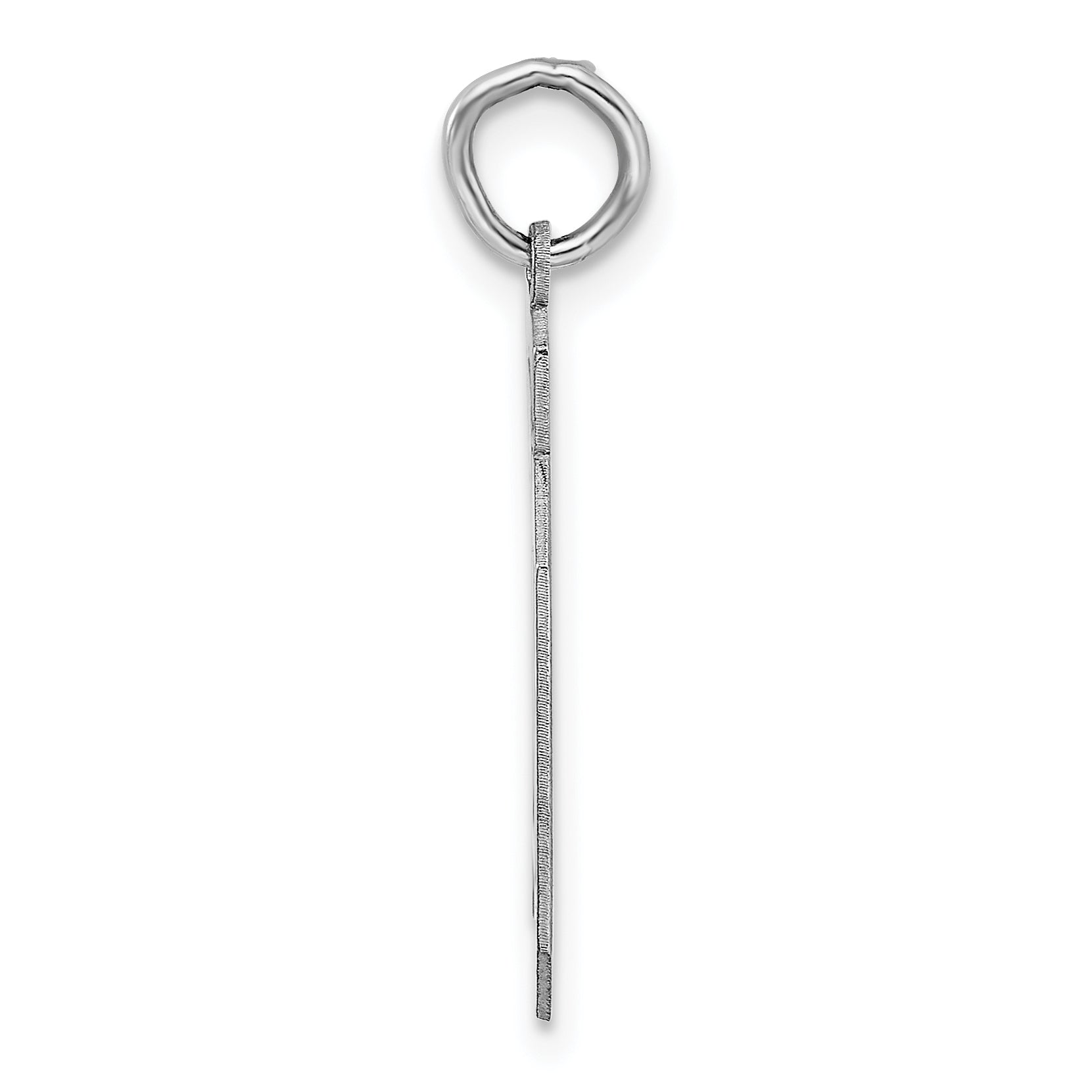 Sterling Silver Rhodium-plated Medium Polished Number 70 Charm Secondary image