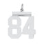 Sterling/Silver Rhodium-plated Polished Number 84 Charm