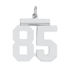 Sterling/Silver Rhodium-plated Polished Number 85 Charm