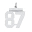 Sterling/Silver Rhodium-plated Polished Number 87 Charm