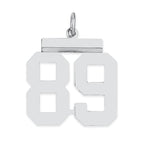 Sterling/Silver Rhodium-plated Polished Number 89 Charm