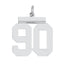 Sterling/Silver Rhodium-plated Polished Number 90 Charm
