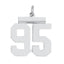 Sterling/Silver Rhodium-plated Polished Number 95 Charm