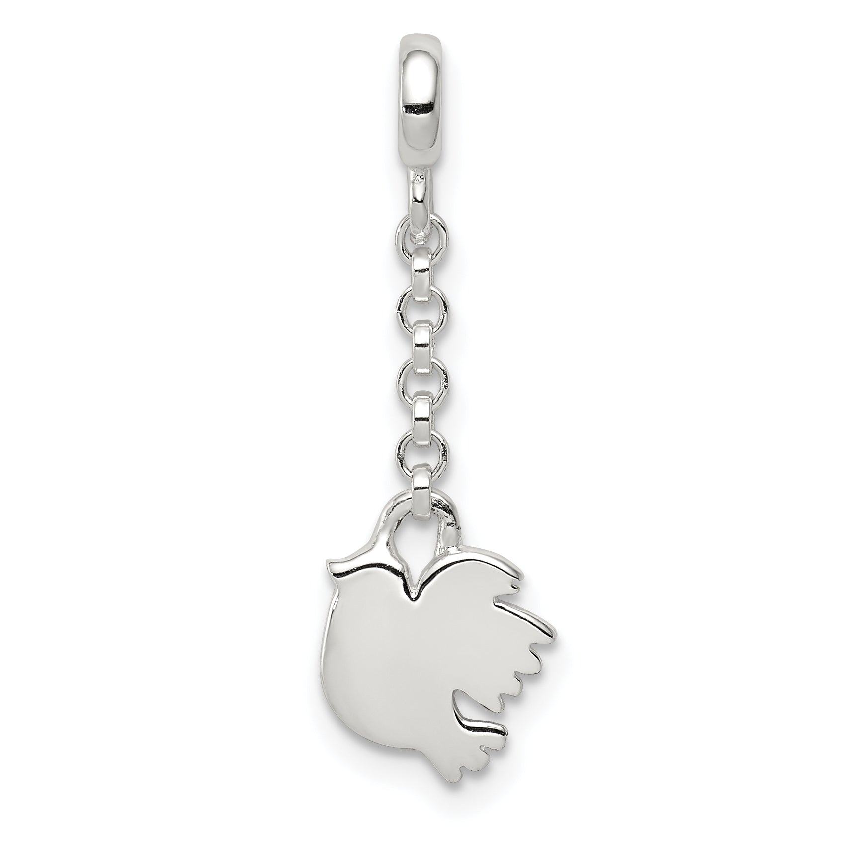 Sterling Silver Polished Bird 1/2in Dangle Enhancer Main image