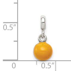 Sterling Silver Yellow Enameled Bead Enhancer