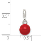 Sterling Silver Red Enameled Bead Enhancer